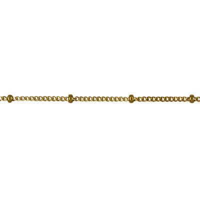 Genuine 9ct Yellow, Rose or White White Gold Diamond Cut Curb ball Necklace  Chain 47cm