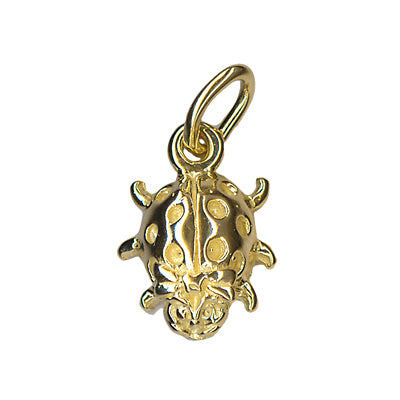 Genuine 9k 9ct 375 Yellow Gold Small Beetle Pendant / Charm