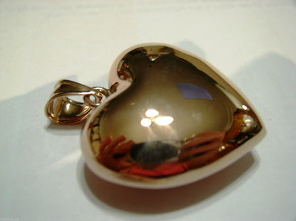 Kaedesigns Genuine 9ct 9kt Extra Heavy Large Puffy Bubble Yellow, Rose or White Gold Heart Pendant