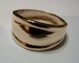 Size L Kaedesigns, 9ct 9kt Full Solid Yellow, Rose or White Gold Thick Dome Ring 12mm Wide