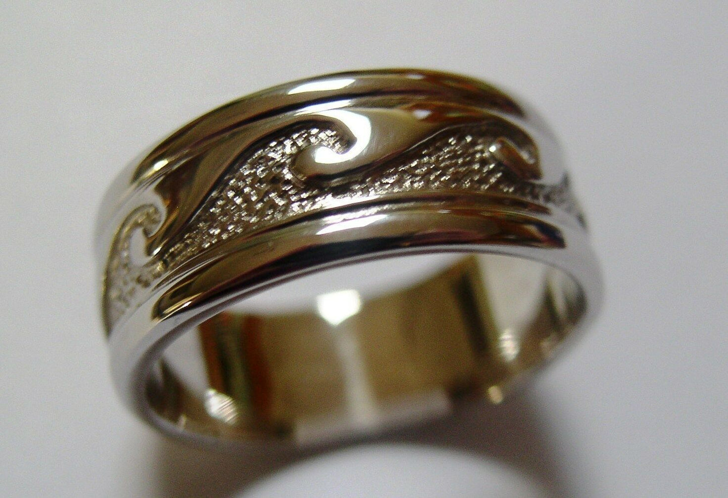 Kaedesigns New Genuine Genuine Sterling Silver 925 Surf Wave Ring Size V