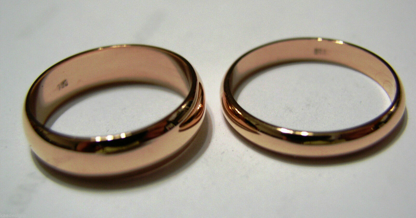 Kaedesigns, 2 Rings X Custom Made Solid 18ct 18kt Yellow,Rose or White Gold Wedding Bands