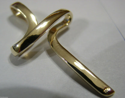 Kaedesigns, Genuine Large Modern 18ct 750 Yellow, Rose or White Gold Cross Crucifix Pendant 277