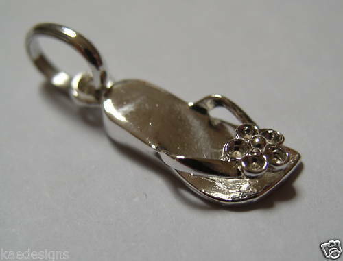 Kaedesigns, Genuine New 9ct Yellow, Rose or White Gold Flower Thong Pendant Charm 357