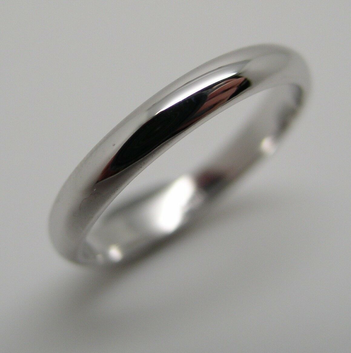 SIze O New Genuine 18ct 18k White Gold Full Solid 2.6mm Wedding Band Ring Hallmarked 750