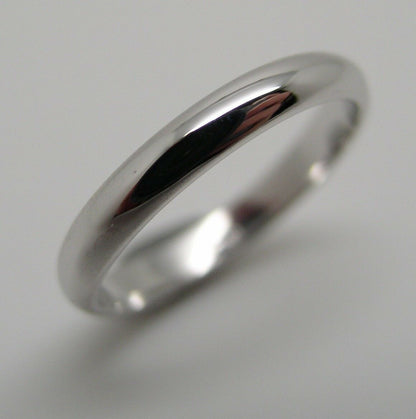 SIze O New Genuine 18ct 18k White Gold Full Solid 2.6mm Wedding Band Ring Hallmarked 750