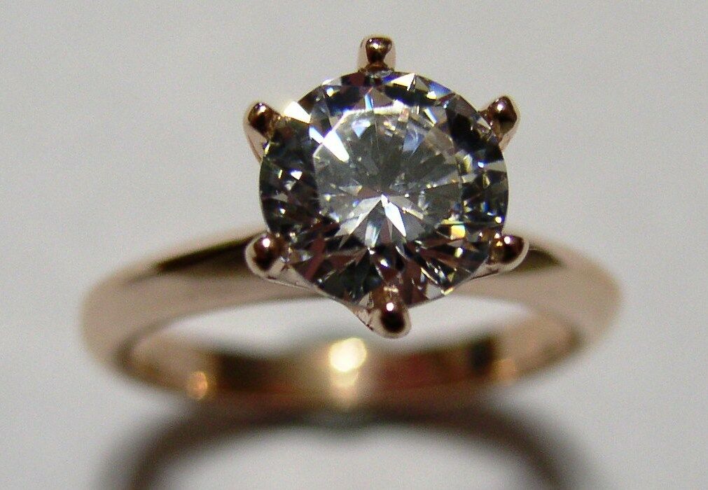 Kaedesigns Genuine 9ct 9kt Solid Yellow, Rose or White Pink Gold Ring 7mm Cubic Zirconia Stone