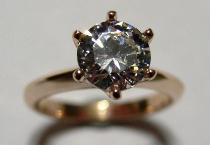 Kaedesigns Genuine 9ct 9kt Solid Yellow, Rose or White Pink Gold Ring 7mm Cubic Zirconia Stone