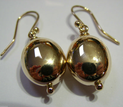 Kaedesigns New Genuine Heavy 9ct 9k Rose, Yellow, White Gold Oval Hook Earrings