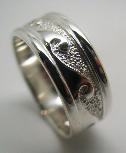 Kaedesigns New Genuine Genuine Sterling Silver 925 Surf Wave Ring Size V