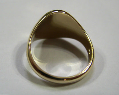 Kaedesigns Genuine 9kt 9ct Yellow, Rose or White Gold Full Solid Heavy Signet Ring 318 - Choose your size