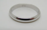 SIze O New Genuine 18ct 18k White Gold Full Solid 2.6mm Wedding Band Ring Hallmarked 750
