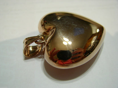 Kaedesigns Genuine 9ct 9kt Extra Heavy Large Puffy Bubble Yellow, Rose or White Gold Heart Pendant