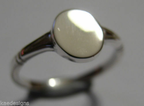 Kaedesigns New Size R Solid Sterling Silver 925 Oval Signet Ring