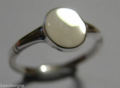 Kaedesigns New Size R Solid Sterling Silver 925 Oval Signet Ring