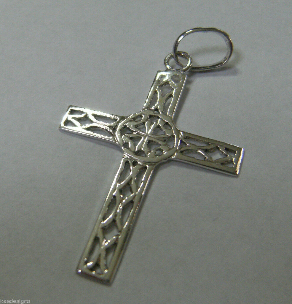 Kaedesigns Genuine Sterling Silver 925 Delicate Filigree Celtic Cross Pendant