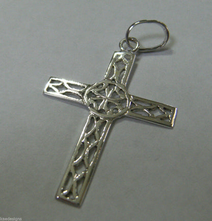 Kaedesigns Genuine Sterling Silver 925 Delicate Filigree Celtic Cross Pendant