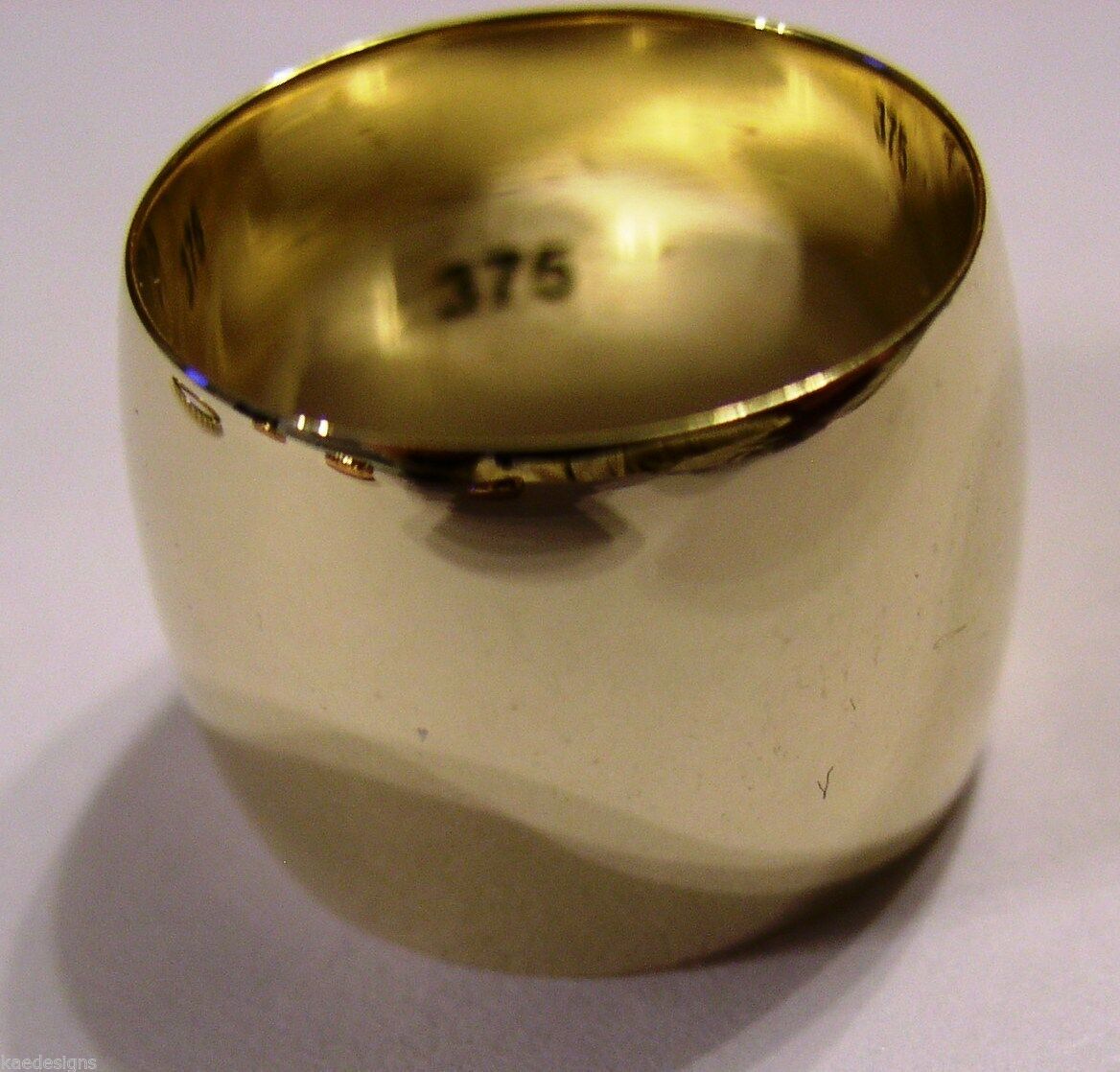 Size R 1/2 Genuine Huge Genuine 9K 9ct Yellow, Rose or White Gold Full Solid 15mm Extra Wide Band Ring