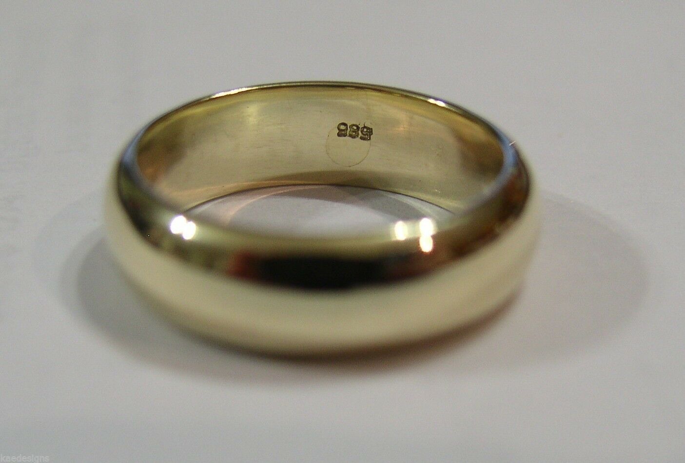 Size H 1/2  New Genuine 14ct Yellow, Rose or White Gold Full Solid 5mm Wedding Ring