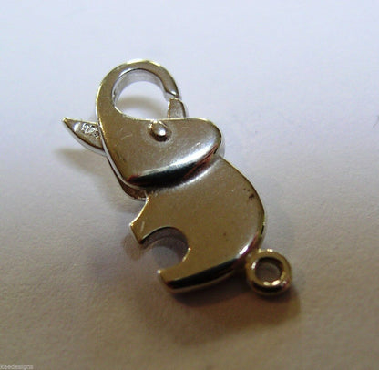 Genuine Sterling Silver Elephant Parrot / lobster clasp Clasp