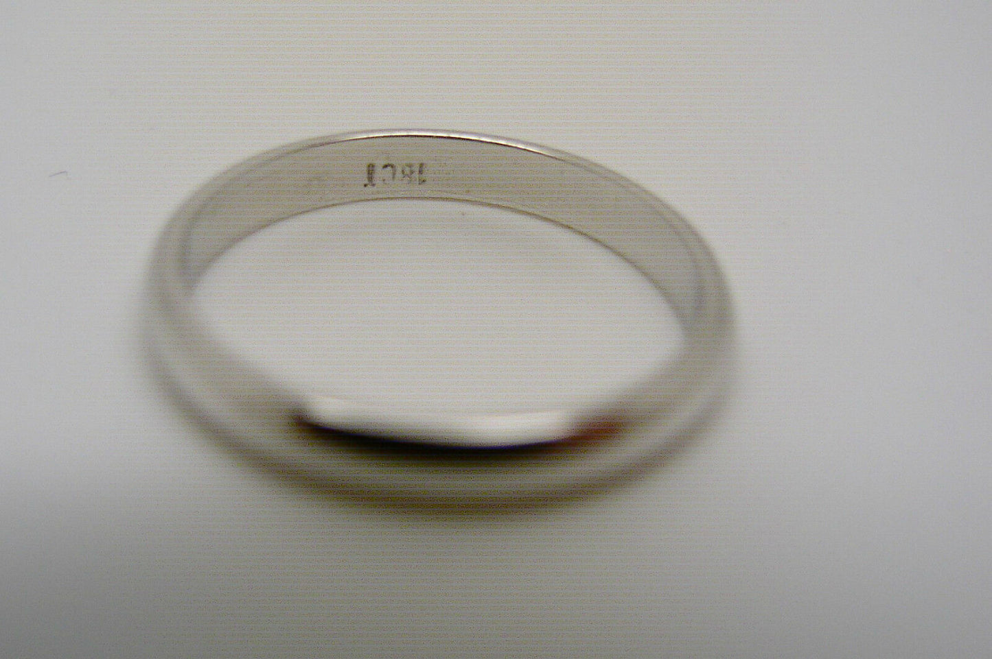 Size Q1/2 18ct White Gold Full Solid 2.6mm Wedding Band Ring Hallmarked 750