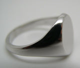 Kaedesigns, New Genuine Sterling Silver Full Solid Oval 12mm x 13mm Heavy Signet Ring in your size