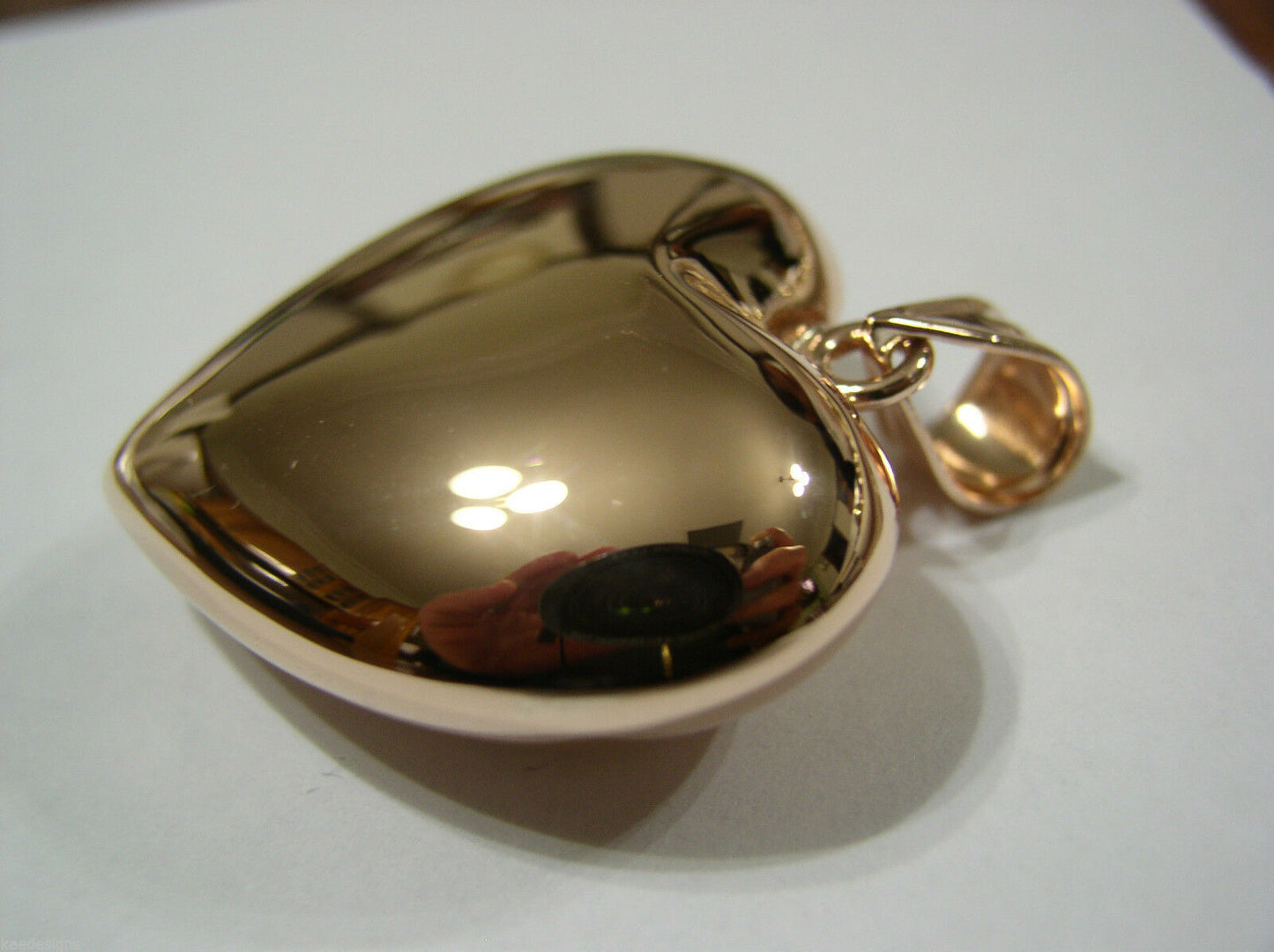 Kaedesigns Genuine 9ct 9kt Extra Heavy Large Puffy Bubble Yellow, Rose or White Gold Heart Pendant