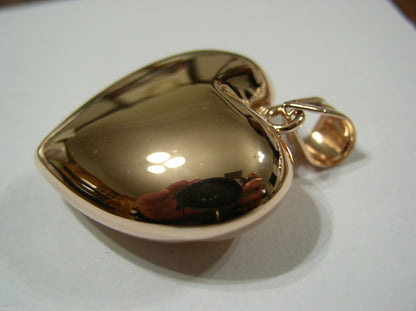 Kaedesigns Genuine 9ct 9kt Extra Heavy Large Puffy Bubble Yellow, Rose or White Gold Heart Pendant