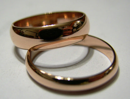Kaedesigns, 2 Rings X Custom Made Solid 18ct 18kt Yellow,Rose or White Gold Wedding Bands