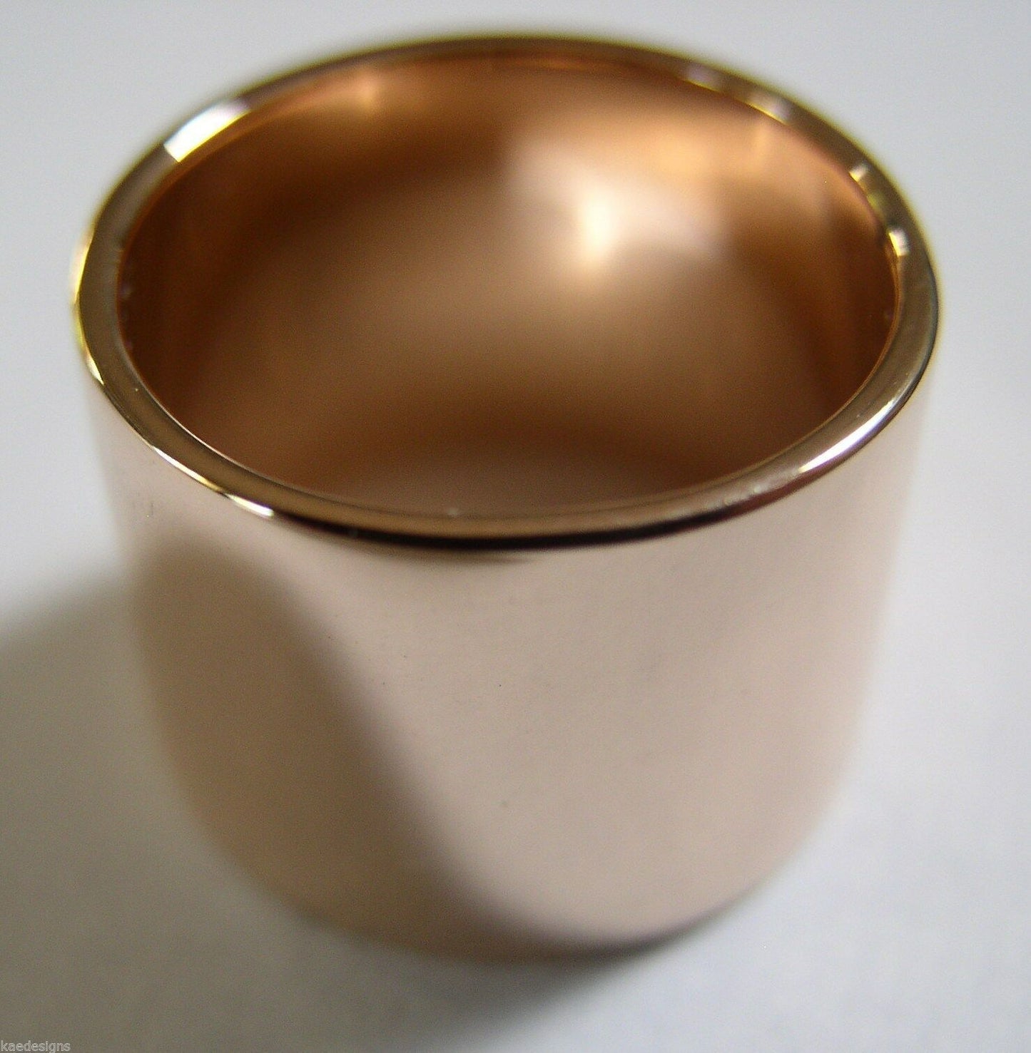 Size O 1/2 Genuine, Kaedesigns, 9ct Yellow, Rose or White Gold Full Solid Extra Wide 14Mm Band Ring