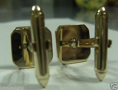 Genuine 9ct 9K Custom Made Heavy Cufflinks Yellow, Rose or White Gold Full Solid