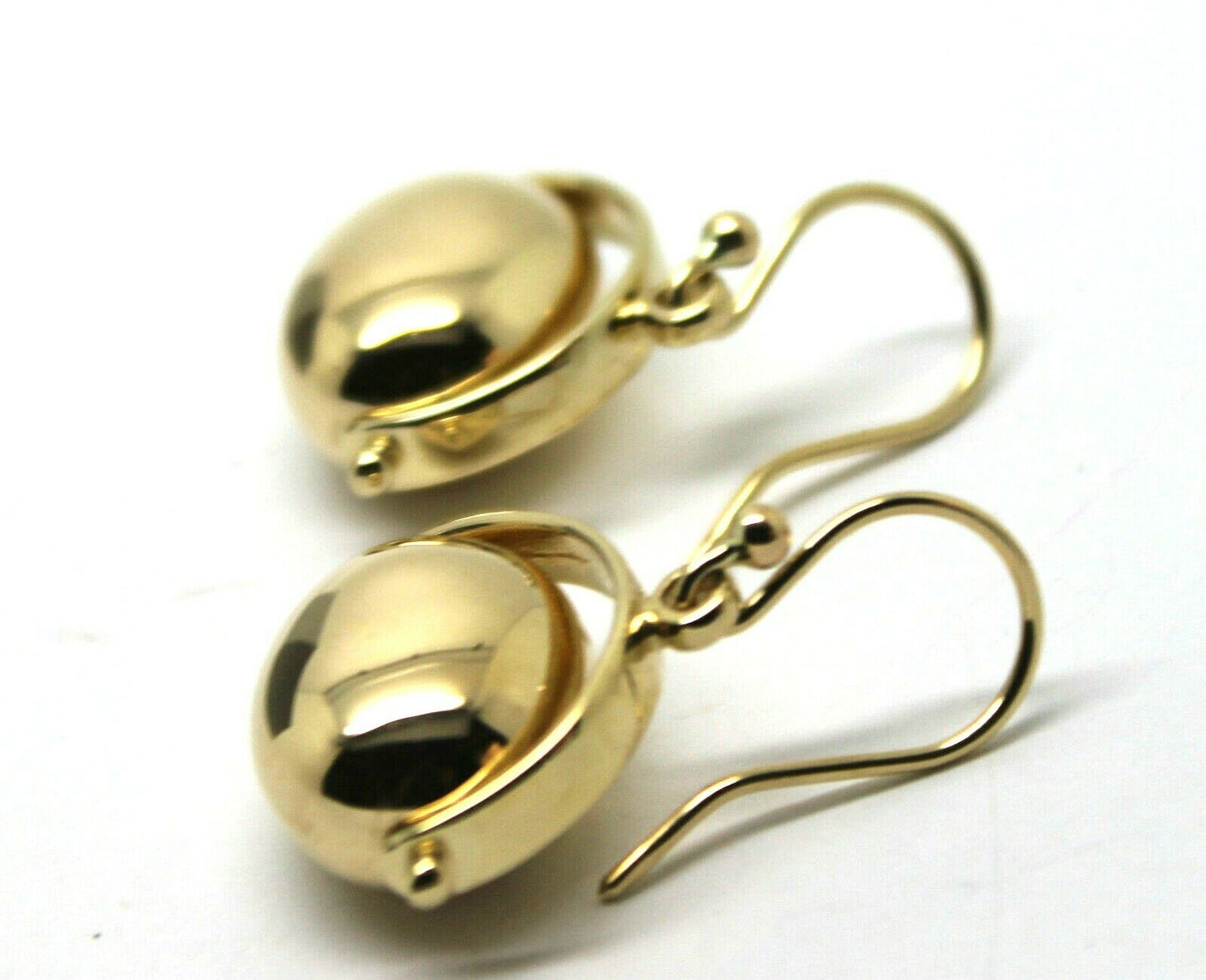 Genuine 9ct Yellow Or White Or Rose Gold 375 Heavy Large Oval Spinner Earrings