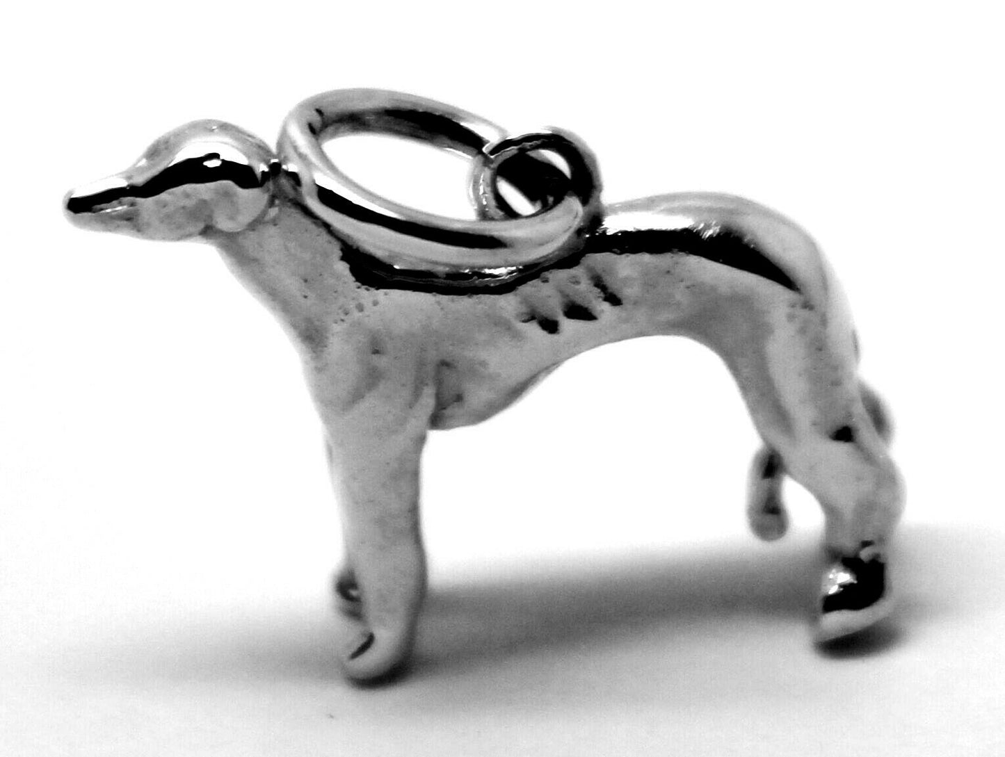Kaedesigns, 3D 9ct Yellow, Rose Or White Gold Greyhound Dog Charm / Pendant