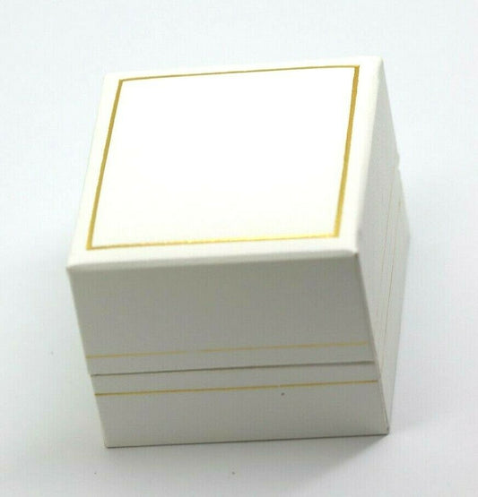 Brand New Leatherette White or Burgundy Jewellery Gift Display Presentation Ring Box
