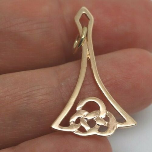 Genuine New 9ct 9K Yellow, Rose or White Gold Celtic Knot Pendant