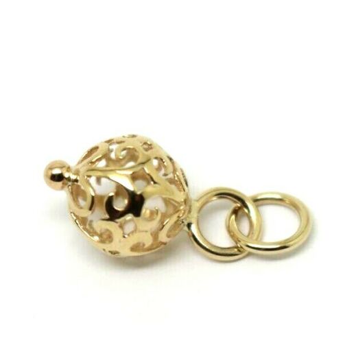 Genuine Double bale 9ct 9k 375 Yellow, Rose or White Gold 10mm Filigree Ball Pendant
