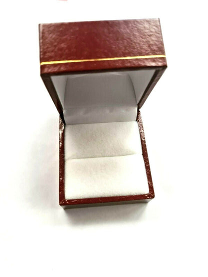 Brand New Leatherette White or Burgundy Jewellery Gift Display Presentation Ring Box