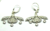 Solid Ancient Minoan Greek Crete Malia Bees Sterling Silver Earrings with Hooks