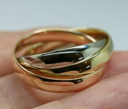Size Q Genuine Solid 4mm 9ct Yellow, White, Rose Gold Russian Wedding Ring Bands