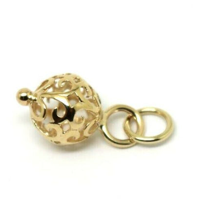 Genuine Double bale 9ct 9k 375 Yellow, Rose or White Gold 10mm Filigree Ball Pendant