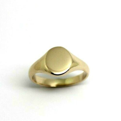 Size G New 9ct 9K Yellow, Rose or White Gold Oval Signet Ring 9mm x 7mm