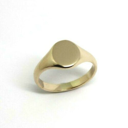 Size G New 9ct 9K Yellow, Rose or White Gold Oval Signet Ring 9mm x 7mm