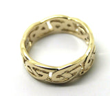 Heavy 9ct 375 Solid Gold Large Yellow, Rose Or White Celtic Ring In Your Size