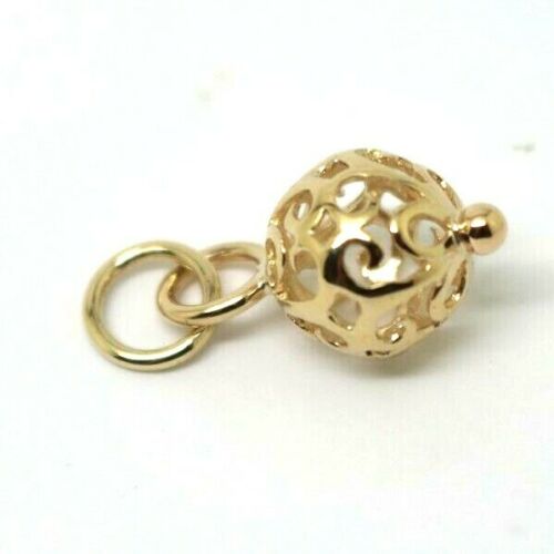 Genuine Double bale 9ct 9k 375 Yellow, Rose or White Gold 10mm Filigree Ball Pendant