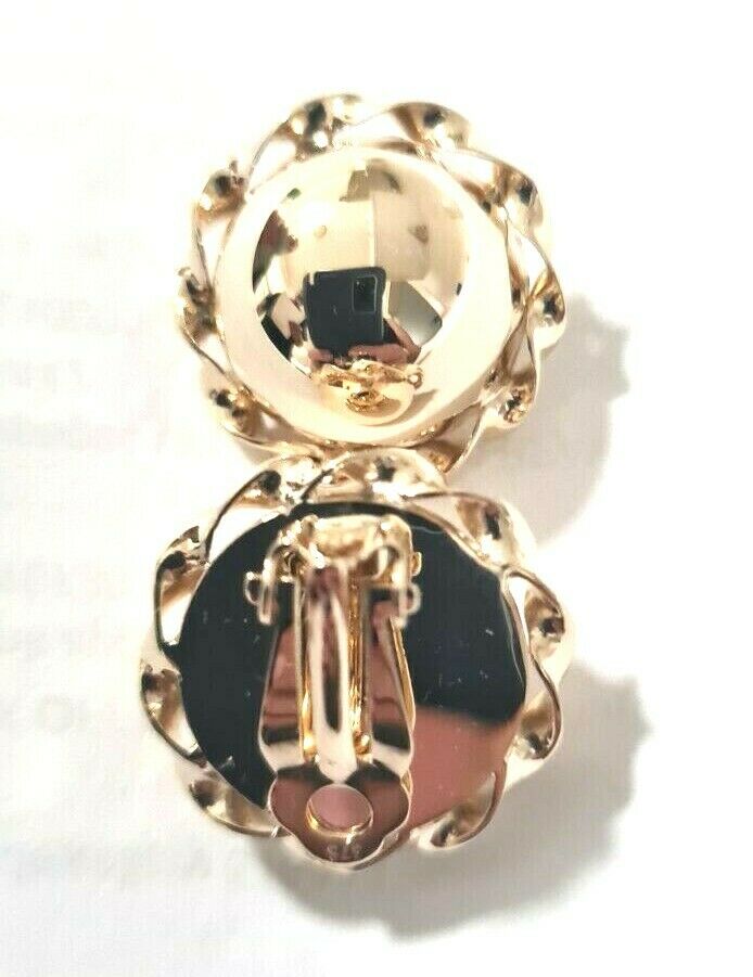 Kaedesigns Genuine 9ct 9k 375 Yellow, Rose Or White Gold Clip On 16mm Half Ball Earrings