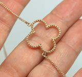 Kaedesigns New Genuine 9ct Yellow, Rose or White Gold Four Leaf Clover Pendant + Chain