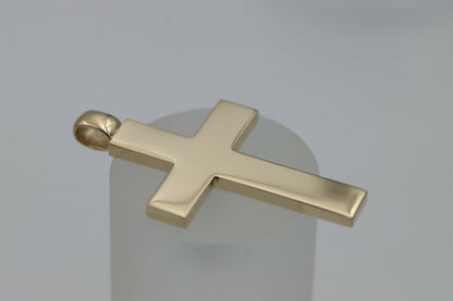 Kaedesigns New Genuine 9ct 9K 375 Yellow, Rose or White Gold Heavy Huge Large Plain Cross Pendant