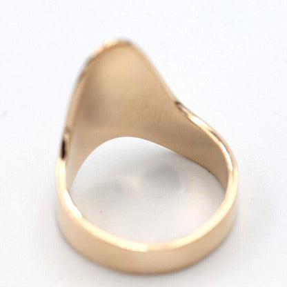Genuine 9ct 375 Solid Rose Or Yellow Or White Gold Wide Pointy Ring In Your Size