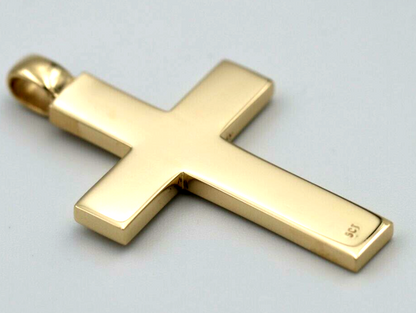 Kaedesigns New Genuine 9ct 9K 375 Yellow, Rose or White Gold Heavy Huge Large Plain Cross Pendant
