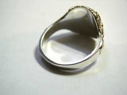 Genuine Solid Sterling Silver Square Engraved Signet Ring + Engraving - Choose your size